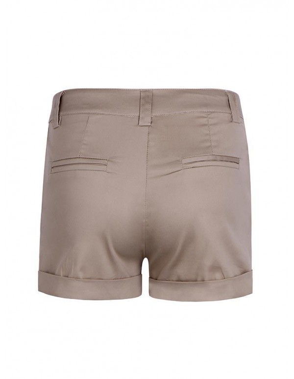 Shorts in Twill with Roll-up Hem
