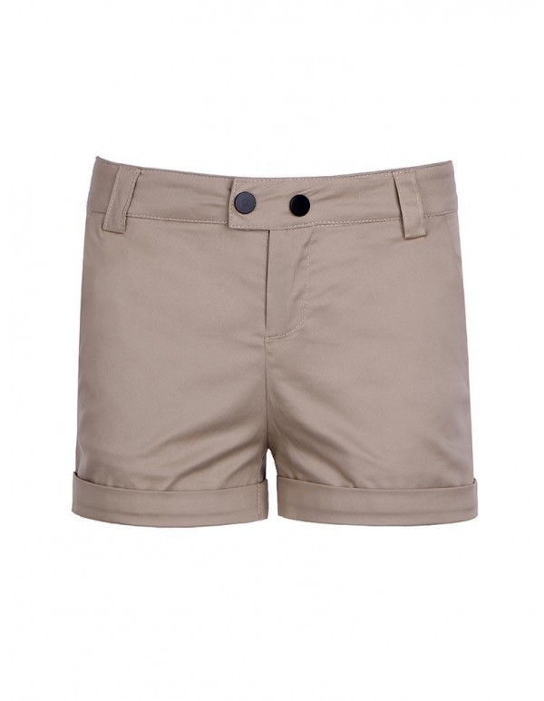Shorts in Twill with Roll-up Hem