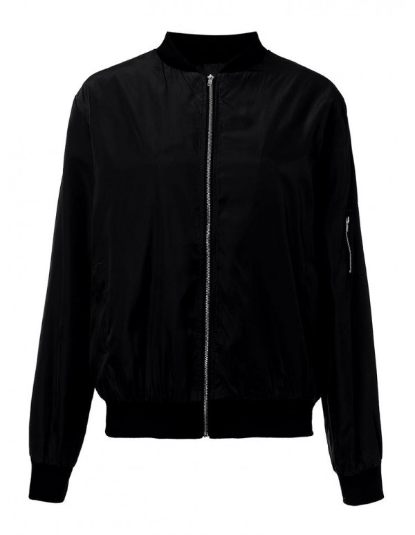 Fashion Women Stand Collar Zipper Pocket Sport Jacket