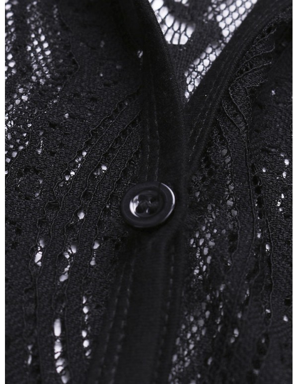 Plus Size Women Sexy Lace Hooded Sunscreen Clothes Jacket