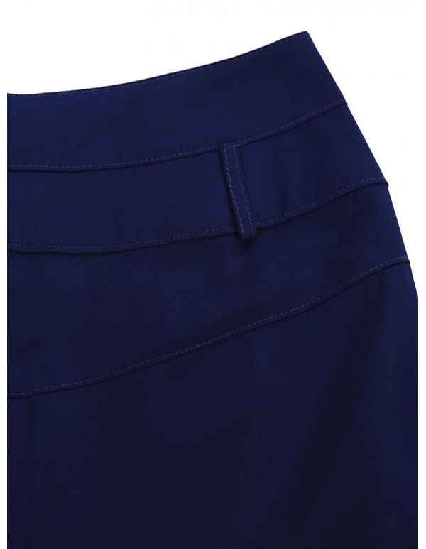 Casual Women Slim High Waist Solid Pattern Pencil Pants