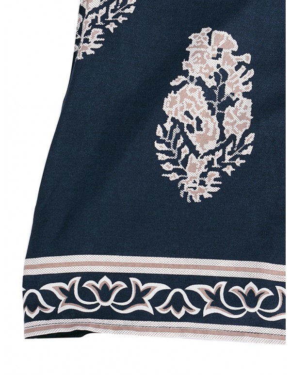 Bohemian Floral Short Sleeve Tops Short Pants Summer Beach Suits