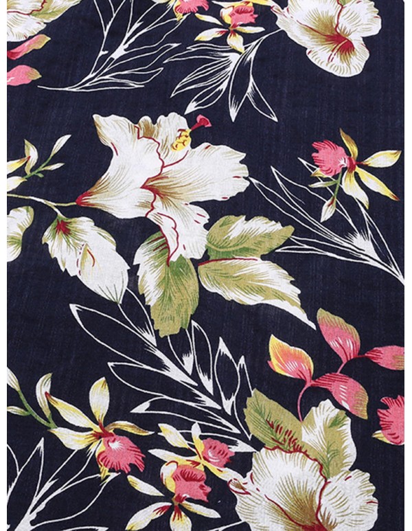 S-5XL Vintage Women Floral Printed Dress
