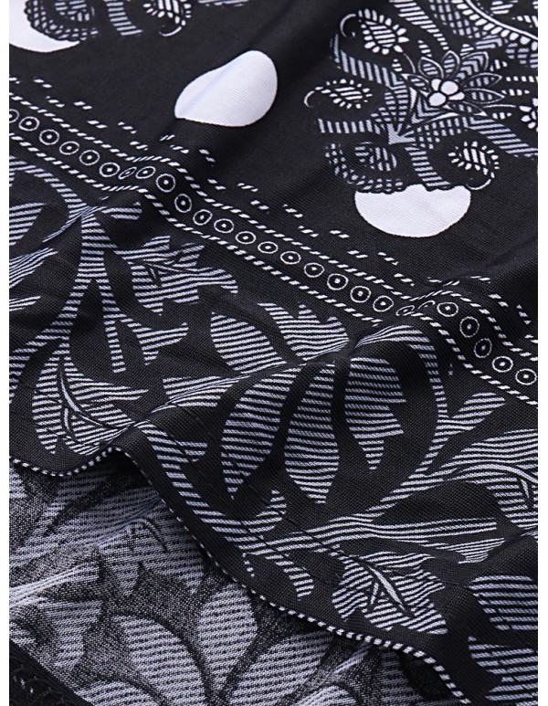 Summer Women Dress Bohemian style Ice Print Flower Dresses