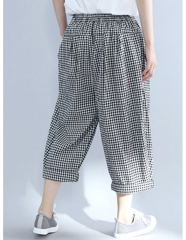 Loose Women Hallen Pants Casual Korean Style Cotton Pants