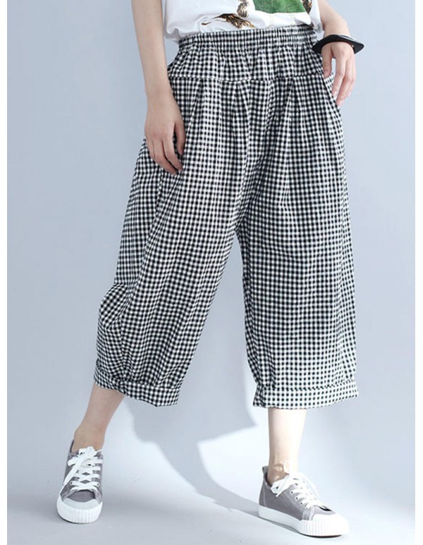 Loose Women Hallen Pants Casual Korean Style Cotton Pants