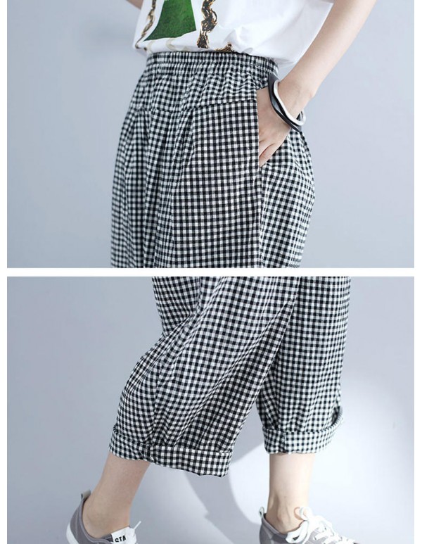 Loose Women Hallen Pants Casual Korean Style Cotton Pants