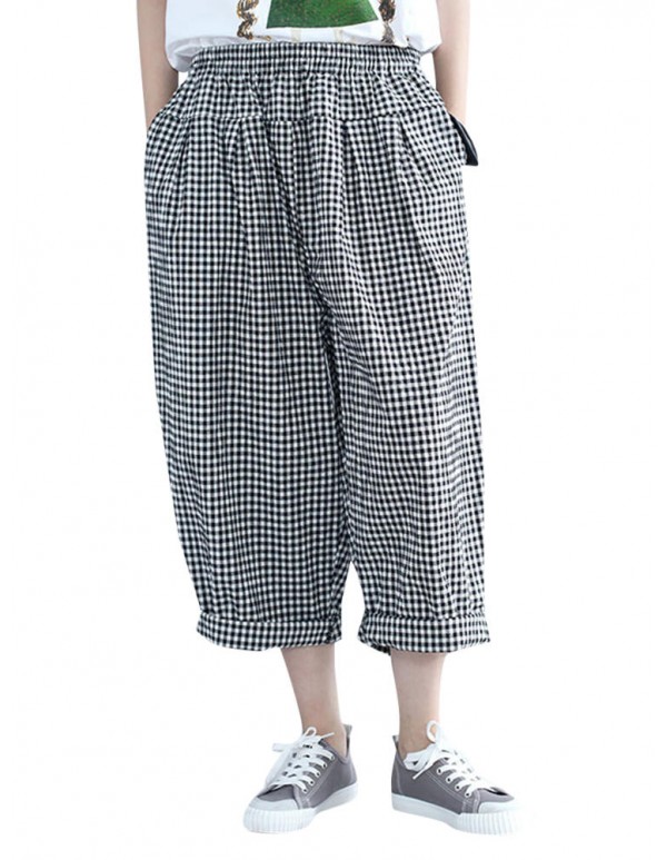 Loose Women Hallen Pants Casual Korean Style Cotton Pants