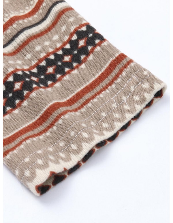 Vintage Women Geometric Printed Irregular Dress