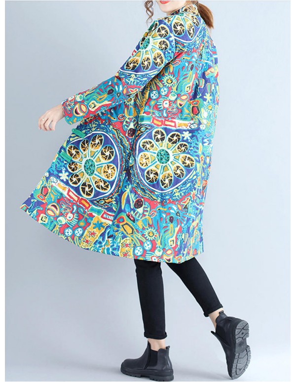 New Casual Women Loose Cotton Linen Long Windbreaker Jacket