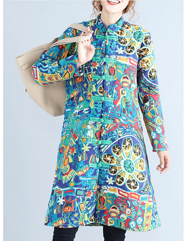 New Casual Women Loose Cotton Linen Long Windbreaker Jacket