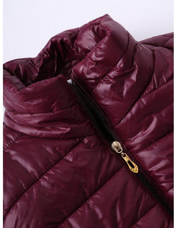 Casual Women Pure Color Thick Vest Coats