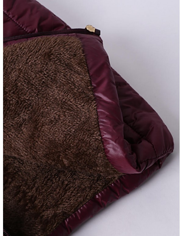 Casual Women Pure Color Thick Vest Coats