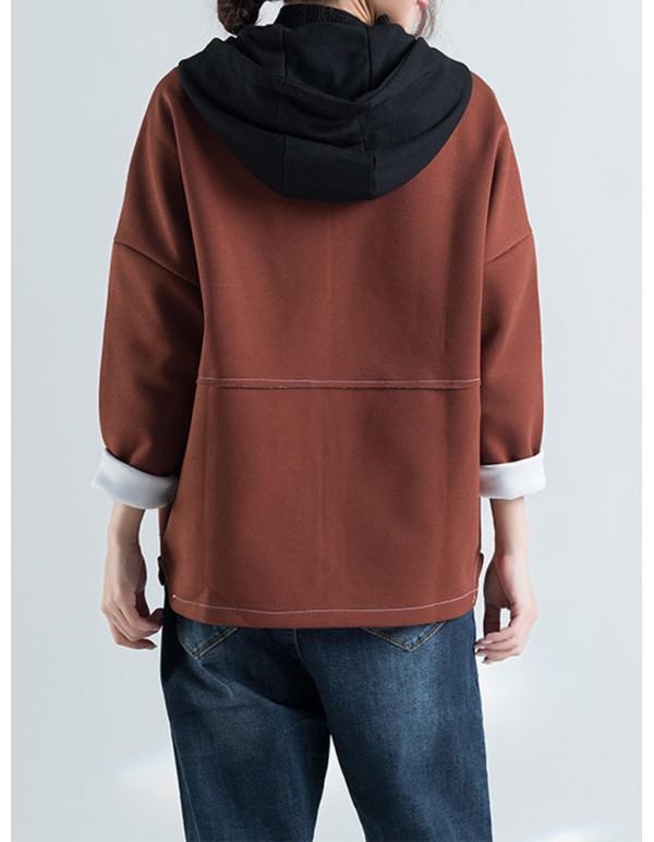 Casual Women Thick Hooded Coat