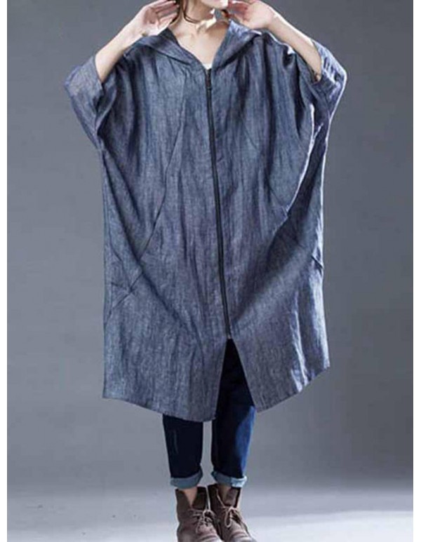 M-5XL Casual Women Hooded Cotton Coats