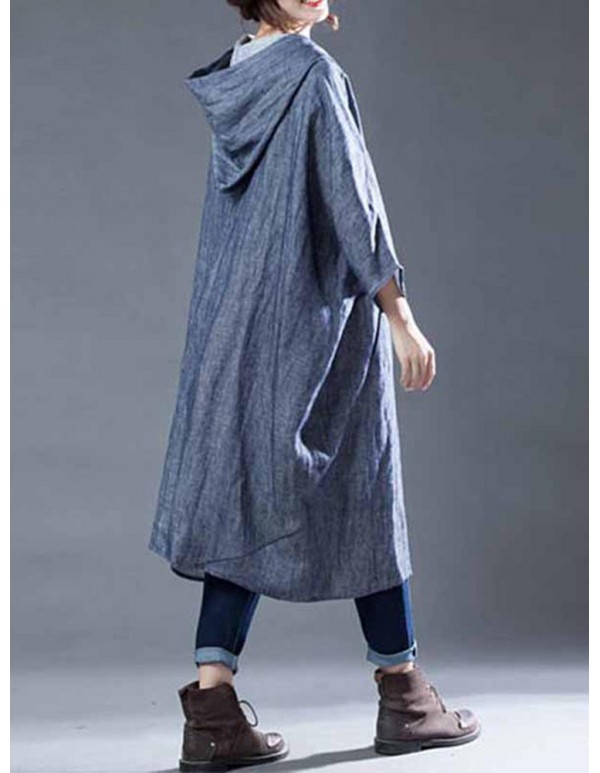 M-5XL Casual Women Hooded Cotton Coats