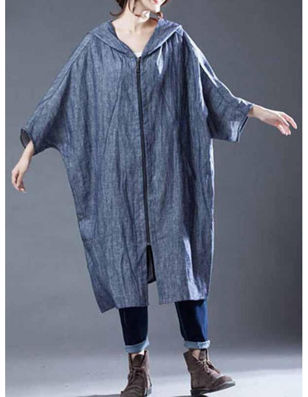 M-5XL Casual Women Hooded Cotton Coats