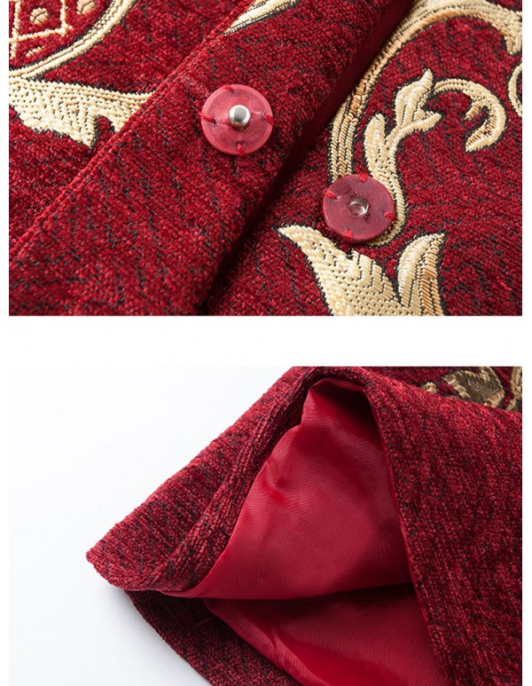 Plus Size Elegant Women Embroidery Coats