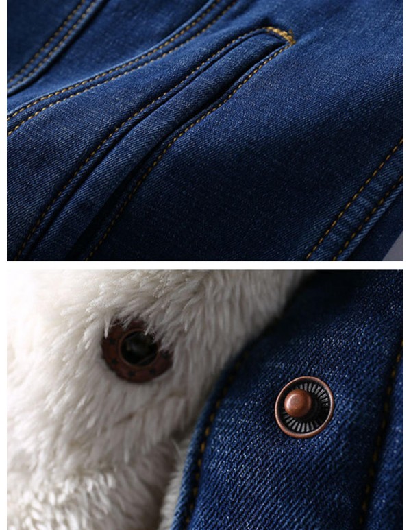 XL-5XL Casual Women Thick Denim Jackets