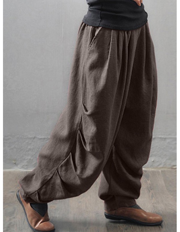 M-5XL Casual Women Loose Baggy Harem Pants