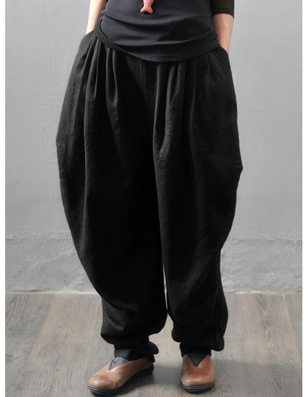 M-5XL Casual Women Loose Baggy Harem Pants