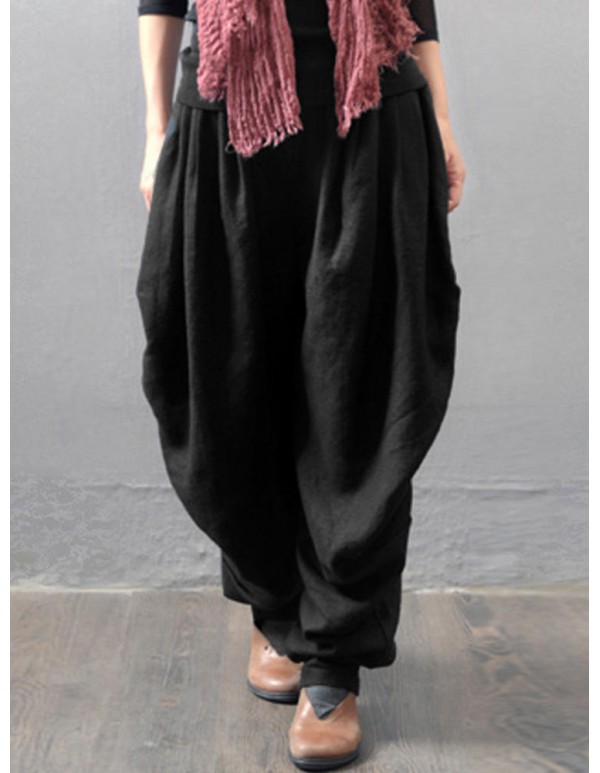 M-5XL Casual Women Loose Baggy Harem Pants