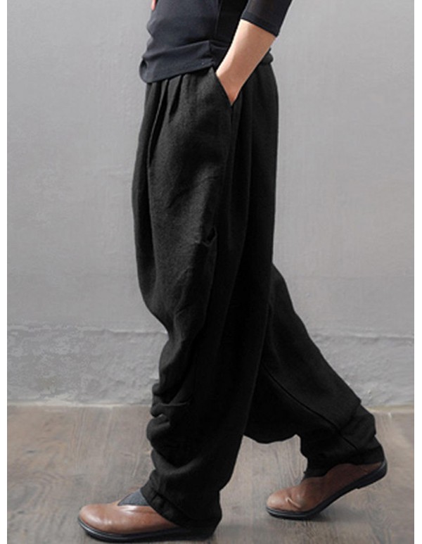 M-5XL Casual Women Loose Baggy Harem Pants