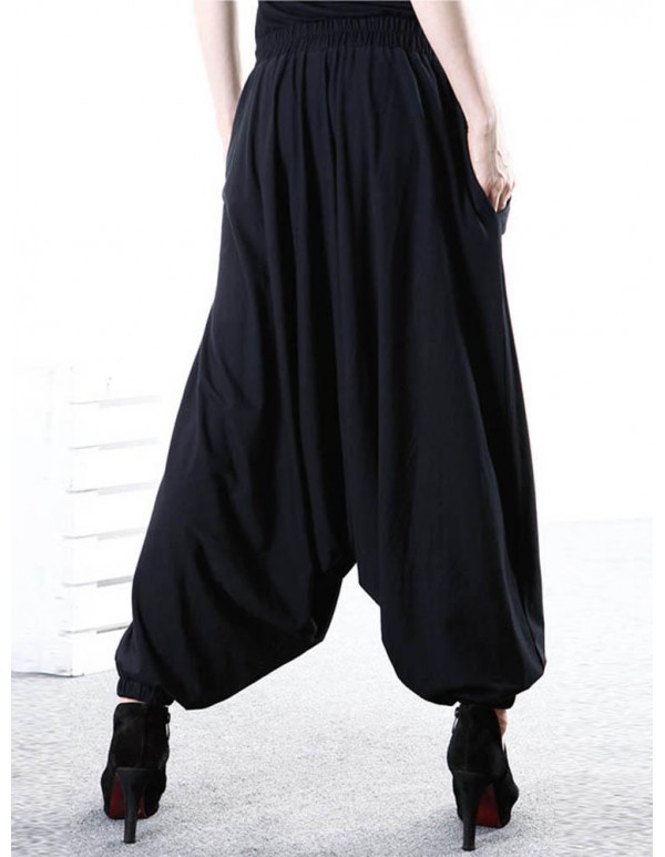 S-5XL Casual Women Zipper Harem Pants