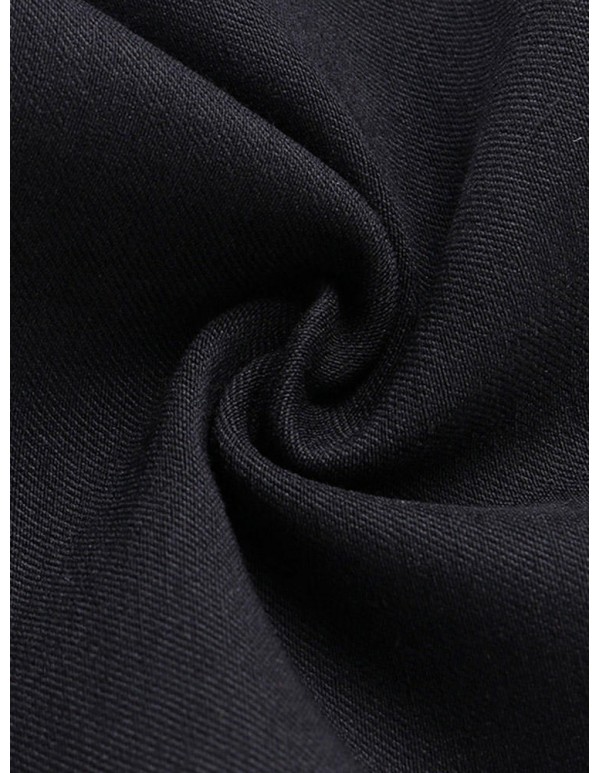 Women Elastic Stretchy High Waist Decorated Zippers Casual Long Pants