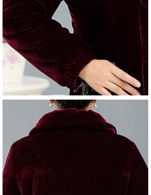 L-4XL Elegant Women Peacock Embroidery Coats