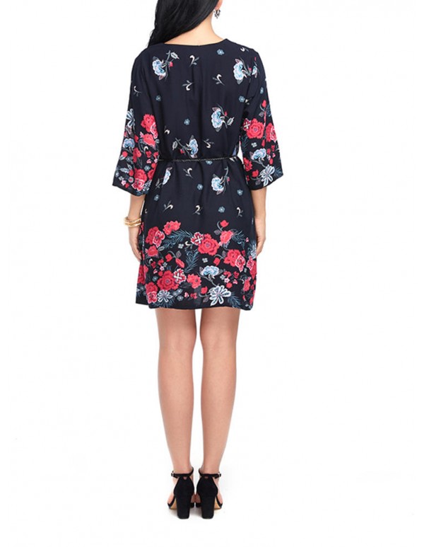Bohemia Women Half Sleeve Floral Dress