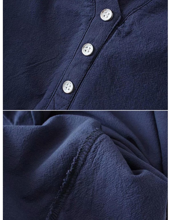 Women Brief V-neck Short Sleeves Solid Color Blouse