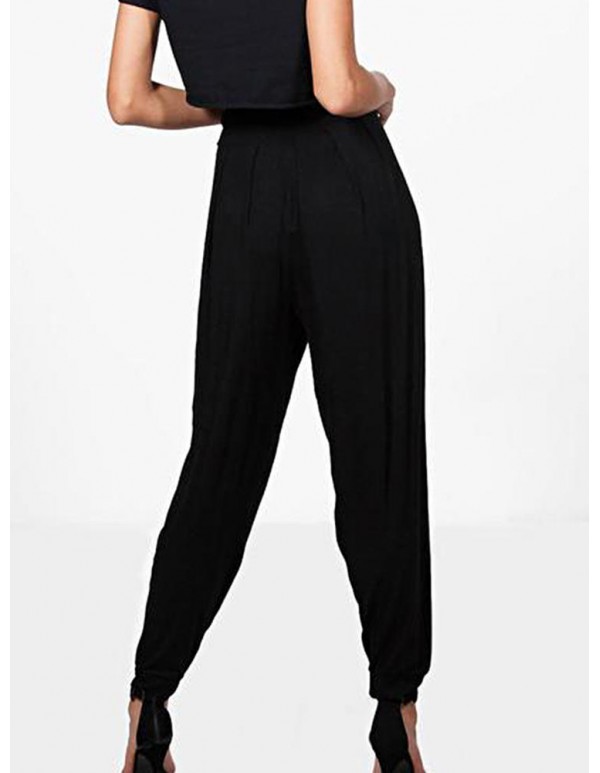 Plus Size Causal Loose Elastic High Waist Harem Pants For Women