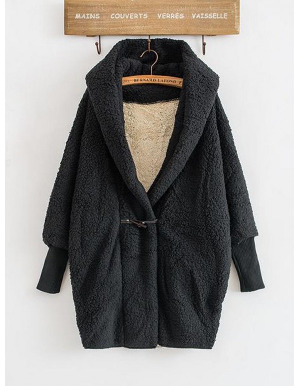 Thick Faux Fur Long Sleeve Women Coats With Hat